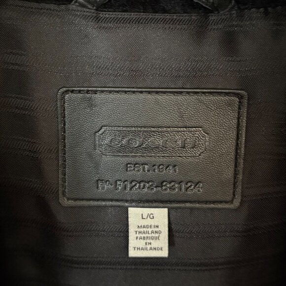 Coach Puffer Jacket with Leather Trim - Picture 5 of 6